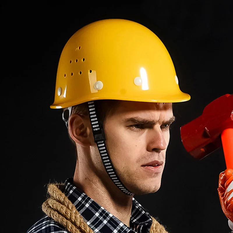 Safety FRP Helmet Outdoor Working Hard Hat Construction Workplace Protective Cap Breathable Ventilation Hole Design Labor Helmet
Safety FRP Helmet Outdoor Working Hard Hat Construction Workplace Protective Cap Breathable Ventilation Hole Design Labor Helmet