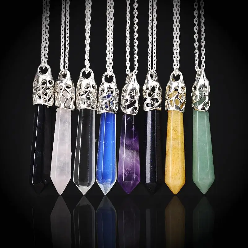 New Imitate Colorful Bullet Natural Stone Necklaces & Pendants Women Long Silver Plated Chain Necklace for Female Men
New Imitate Colorful Bullet Natural Stone Necklaces & Pendants Women Long Silver Plated Chain Necklace for Female Men