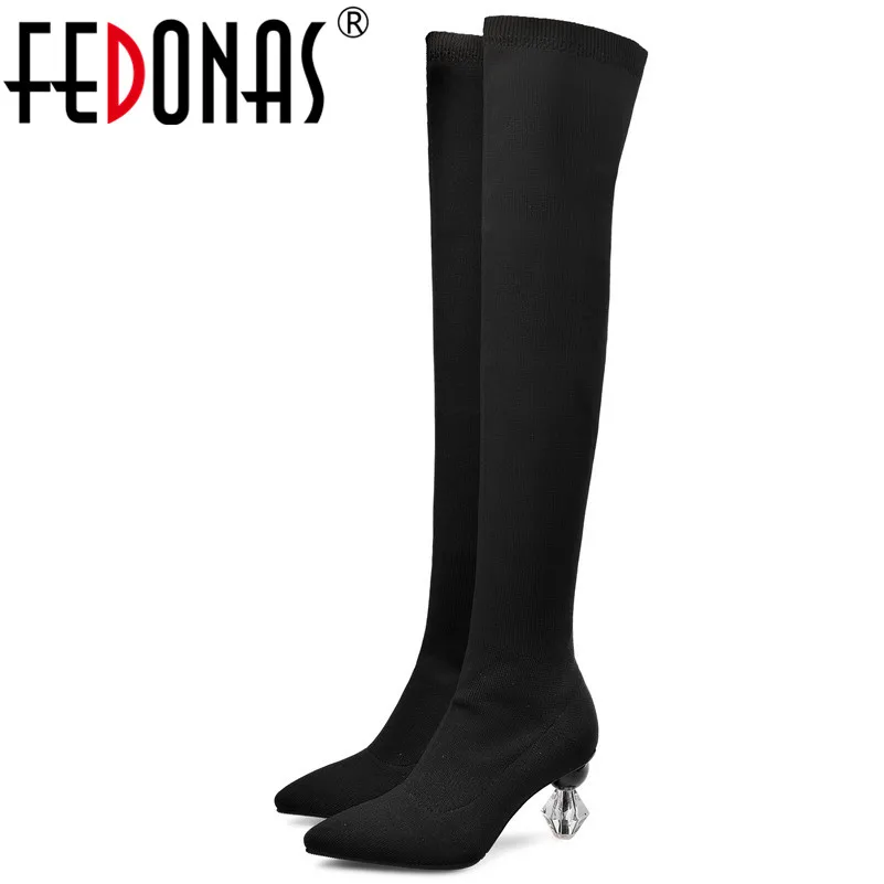 FEDONAS 2020 Autumn Winter Sexy Long Boots Comfortable Knitting Women Over The Knee Boots Slip On High Heels Party Shoes Woman
FEDONAS 2020 Autumn Winter Sexy Long Boots Comfortable Knitting Women Over The Knee Boots Slip On High Heels Party Shoes Woman