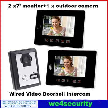 7 " Video Door Phone Doorbell Intercom Kit ,1x camera +2x monitor Night Vision HD camera,wired video doorbell
7 " Video Door Phone Doorbell Intercom Kit ,1x camera +2x monitor Night Vision HD camera,wired video doorbell