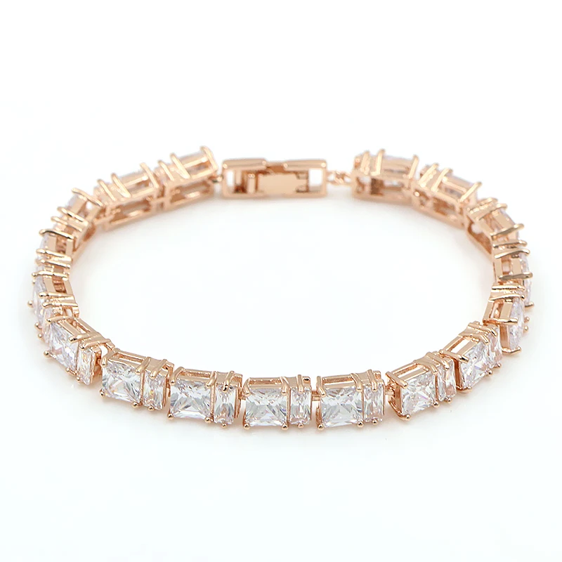 White Gold / Rose Gold / Yellow Gold Color Square Cut Tennis Cubic Zirconia Bracelets for Women or Wedding
White Gold / Rose Gold / Yellow Gold Color Square Cut Tennis Cubic Zirconia Bracelets for Women or Wedding