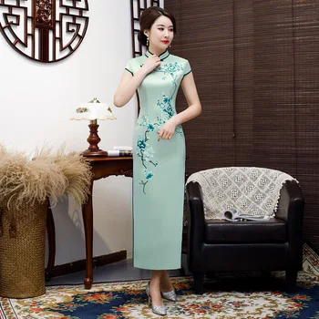 Vintage Chinese style Qipao Long High Split Rayon Cheongsam Dress Women's Chinese Traditional Dress Size M L XL XXL 3XL 4XL
Vintage Chinese style Qipao Long High Split Rayon Cheongsam Dress Women's Chinese Traditional Dress Size M L XL XXL 3XL 4XL