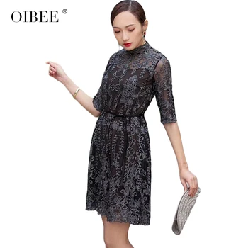 OIBEE2019 autumn new women's fashion embroidery large swing five-point sleeve ladies dress fashion dress skirt 
OIBEE2019 autumn new women's fashion embroidery large swing five-point sleeve ladies dress fashion dress skirt
