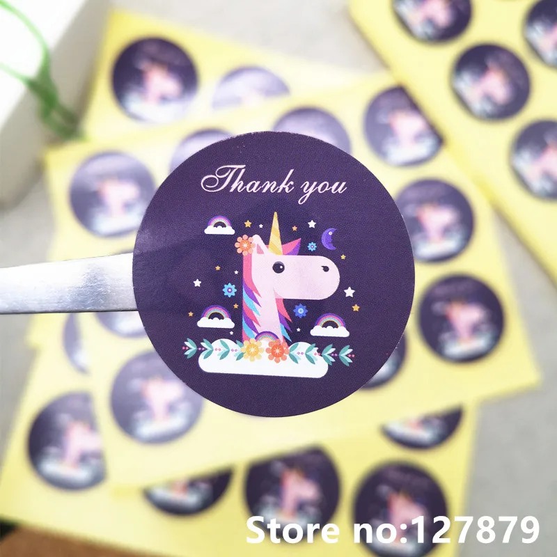 120pcs 35mm Unicorn Thank You Paper Seal Sticker Stationery Label Adhesive Gift Paper Sticker For DIY Cake Baking Decoration
120pcs 35mm Unicorn Thank You Paper Seal Sticker Stationery Label Adhesive Gift Paper Sticker For DIY Cake Baking Decoration
