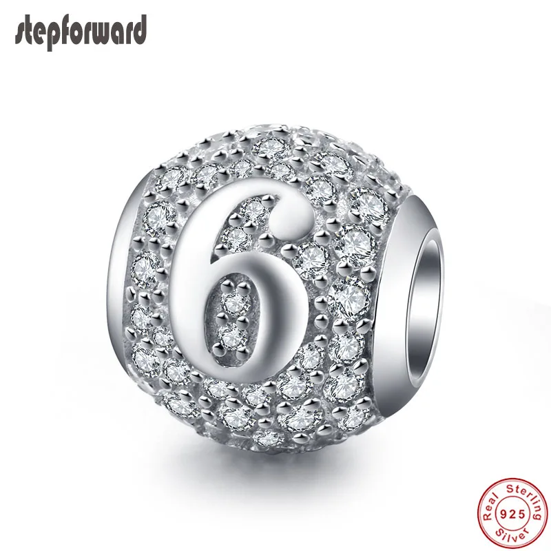 100% 925 Solid Silver Number Six Charm CZ Pave Number 6 Design Fit Bracelet Necklace Good Quality Shinning Series Jewelry Beads
100% 925 Solid Silver Number Six Charm CZ Pave Number 6 Design Fit Bracelet Necklace Good Quality Shinning Series Jewelry Beads