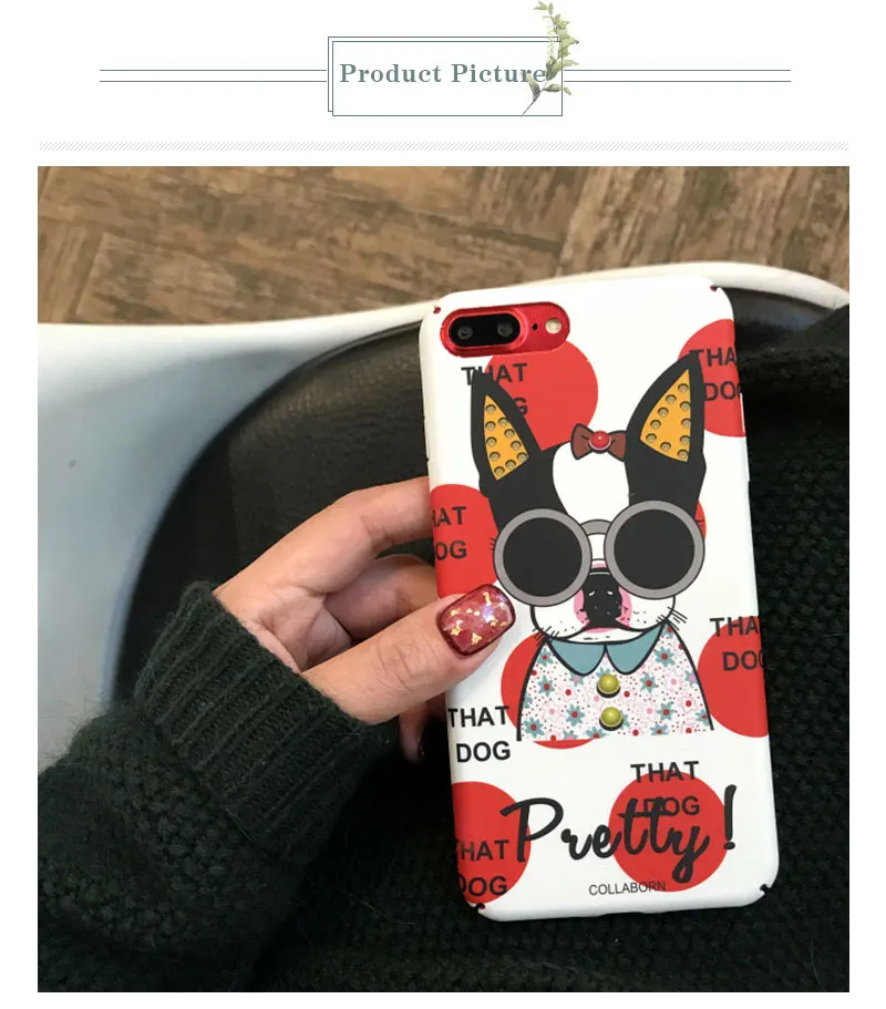Hard Dog Case For iPhone 8 8plus 7 7 Plus Cases Clear Phone Case For iphone 6 s 6s Plus X XS 10 Phone Cases Cover Coque Capinha (8)