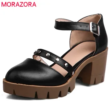 MORAZORA spring summer new 2020 pumps women shoes with buckle round toe high heels square heel elegant platform shoes
MORAZORA spring summer new 2020 pumps women shoes with buckle round toe high heels square heel elegant platform shoes