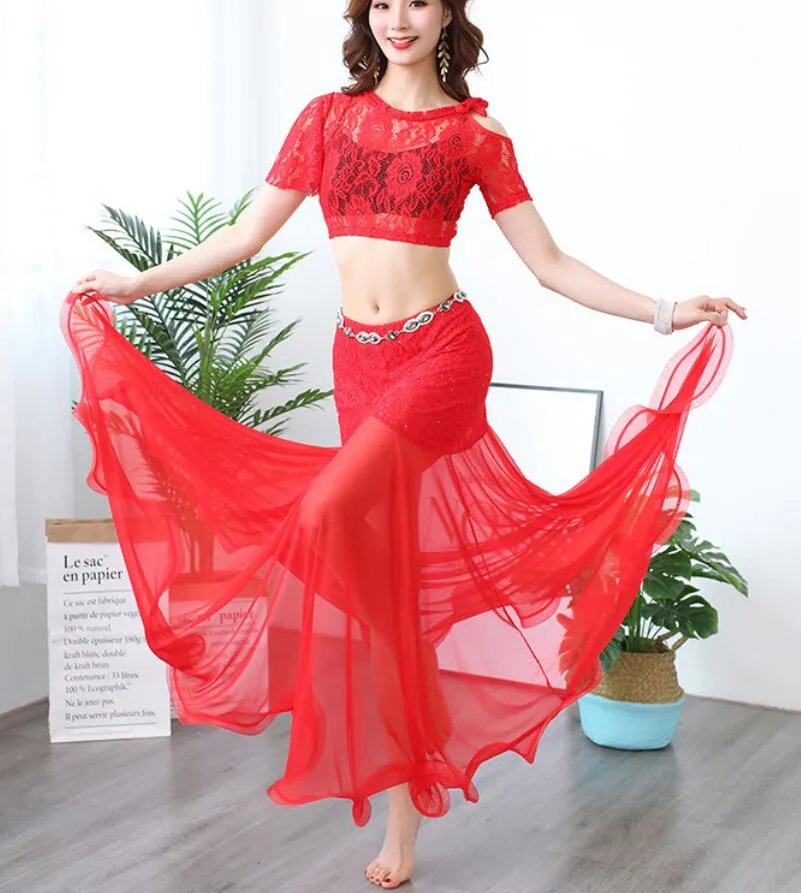 2019 New Adults 2 Piece Belly Dance Costume Shoulder Out Blouse Maxi Skirt Lace Oriental Dance Show Outfit White X-Large
2019 New Adults 2 Piece Belly Dance Costume Shoulder Out Blouse Maxi Skirt Lace Oriental Dance Show Outfit White X-Large