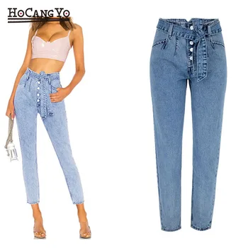 NEW Fashion Women High Waist Jeans 2019 Spring Washed Bleached Denim Pants Trousers Women Vintage Casual Cotton Denim Jeans Pant
NEW Fashion Women High Waist Jeans 2019 Spring Washed Bleached Denim Pants Trousers Women Vintage Casual Cotton Denim Jeans Pant