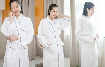 High quality pure cotton waffle pattern bathrobe Bathing suits