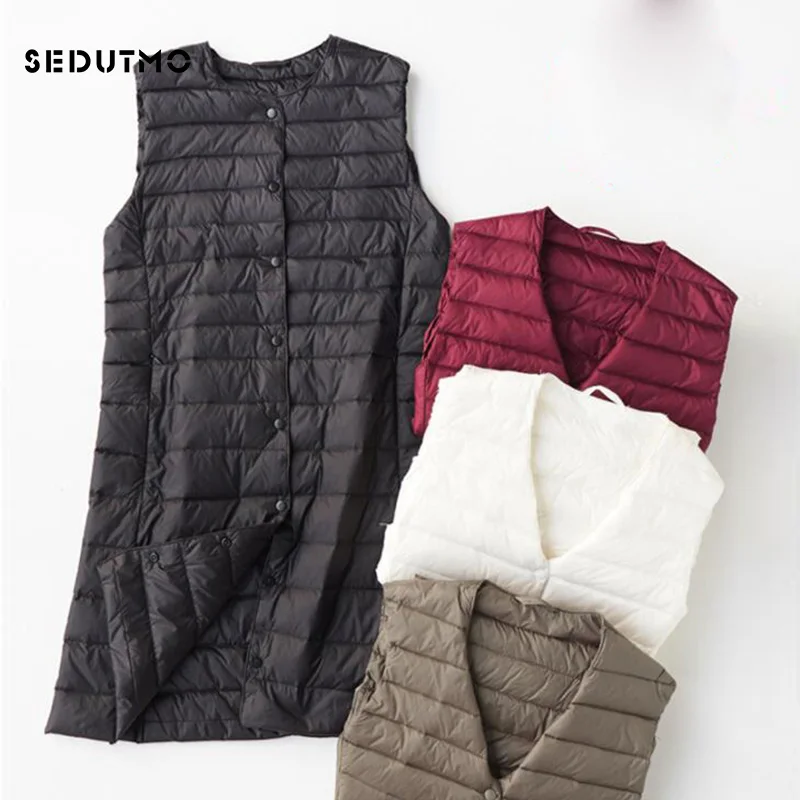 SEDUTMO Spring Plus Size 4XL Womens Down Jackets Vest Long Ultra Light Waistcoat Winter Puffer Jacket Slim Parkas ED757
SEDUTMO Spring Plus Size 4XL Womens Down Jackets Vest Long Ultra Light Waistcoat Winter Puffer Jacket Slim Parkas ED757