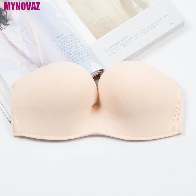MYNOVAZ-Hot Sell Sexy Invisible Bras Seamless Lace Bralette One-Piece Strapless For Women Push Up Fashion Wireless Bra Plus Size 8