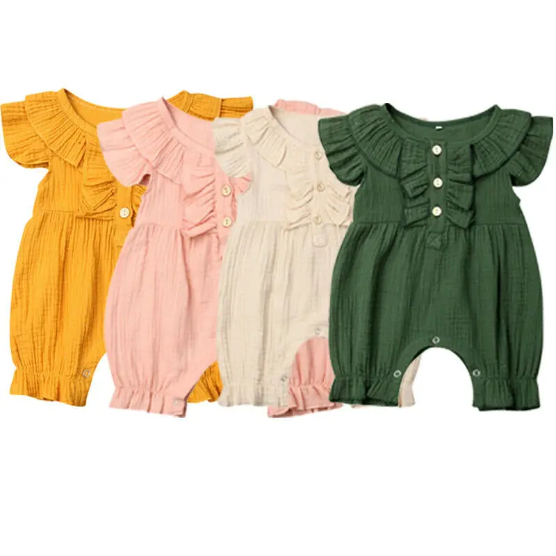 Summer Newborn Baby Boy Girl Fly Sleeve Solid Color Loose Cotton Romper Jumpsuit One Pieces Clothes
Summer Newborn Baby Boy Girl Fly Sleeve Solid Color Loose Cotton Romper Jumpsuit One Pieces Clothes