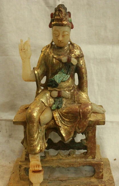 Old Nepal Tibet Tantra Gold Guanyin Kwan-yin Buddha Jade Bronze Statue #1 R0712 Discount 35%
Old Nepal Tibet Tantra Gold Guanyin Kwan-yin Buddha Jade Bronze Statue #1 R0712 Discount 35%