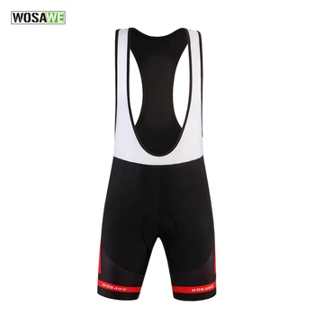 

Wosawe Cycling Bid Pants Suspender Shorts Overall Bretelle Ciclismo Breathable Men Women Reflective Silica Gel Pad Trousers