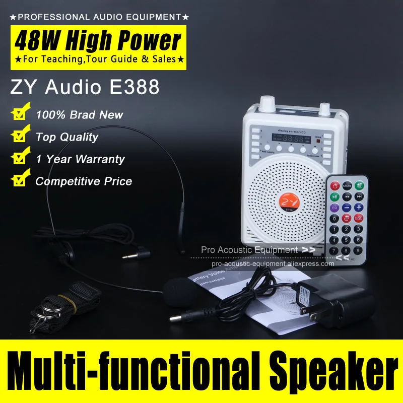 Free Shipping 48W Portable Megaphone Voice Amplifier PA Teaching Speaker Microphone Loudspeaker For Tour Guide Sales Promotion
Free Shipping 48W Portable Megaphone Voice Amplifier PA Teaching Speaker Microphone Loudspeaker For Tour Guide Sales Promotion