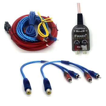 Car Audio Subwoofer 4 Channel Amplifier Wire Kits Set With AV Audio Cable Power Line And High Turn Low Audio Converter
Car Audio Subwoofer 4 Channel Amplifier Wire Kits Set With AV Audio Cable Power Line And High Turn Low Audio Converter