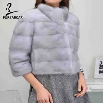 FURSARCAR Thick Short Winter Coat Real Mink Fur For Women Mandarin Collar Solid Half Sleeve Autumn Jacket 2019 Fashion Gray Coat
FURSARCAR Thick Short Winter Coat Real Mink Fur For Women Mandarin Collar Solid Half Sleeve Autumn Jacket 2019 Fashion Gray Coat