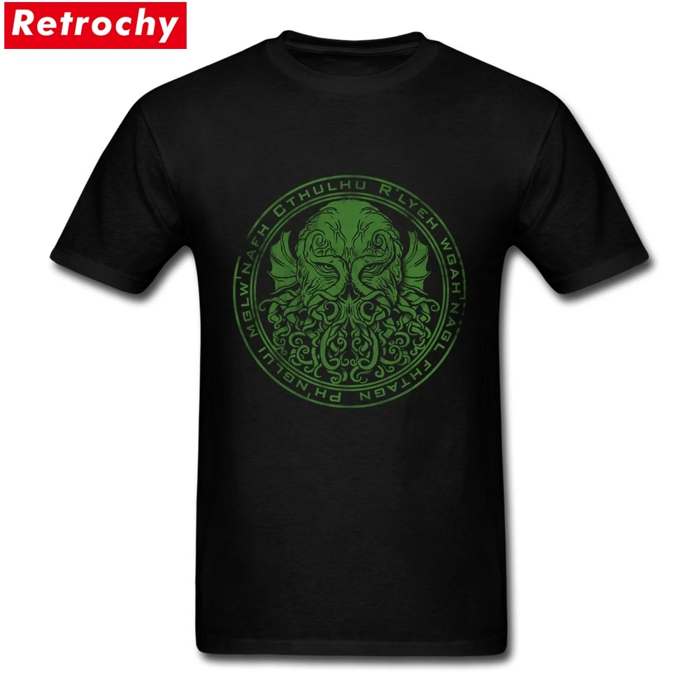 

Brand Design Comfortable Men Cthulhu Seal T Shirt Mans Soft Cotton Round Neck Streetwear 2XL Size Movie Tee Online Men