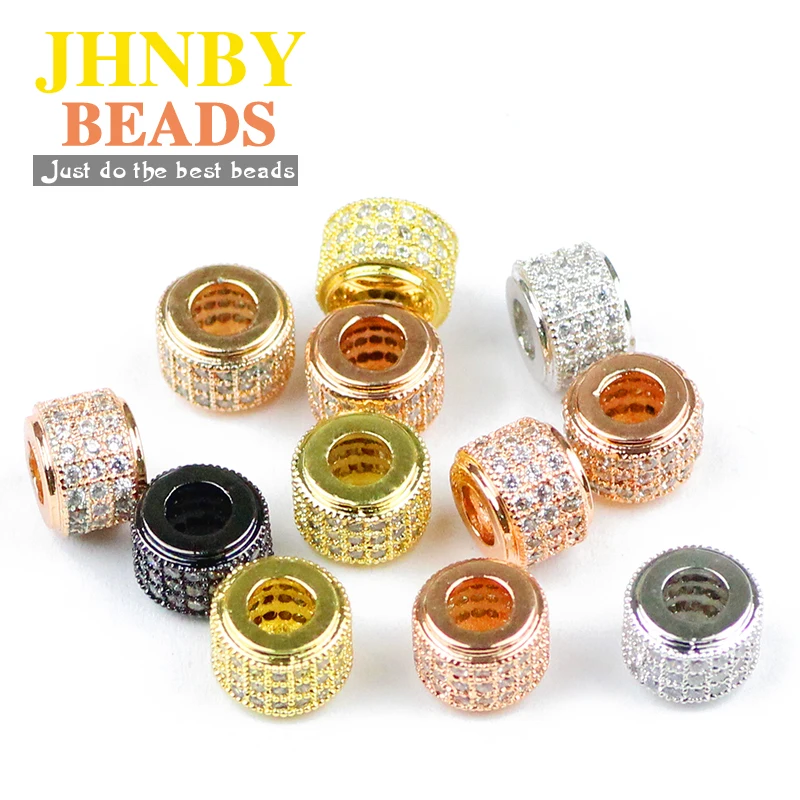 JHNBY 2pcs White Zircon Geometric Copper Spacer beads 8mm Cylinder Crystal CZ Charms Loose beads for Jewelry bracelet making DIY
JHNBY 2pcs White Zircon Geometric Copper Spacer beads 8mm Cylinder Crystal CZ Charms Loose beads for Jewelry bracelet making DIY