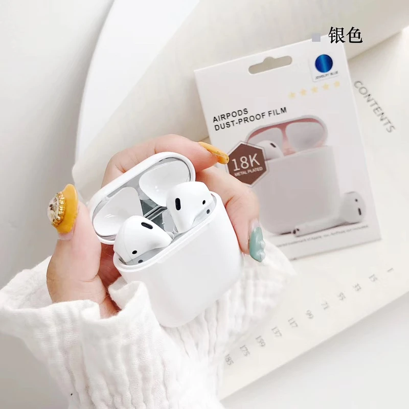 Metal Dust Guard Accessory Protection Sticker Skin for Apple Airpods case Bluetooth Wireless Earphone Headset cover
Metal Dust Guard Accessory Protection Sticker Skin for Apple Airpods case Bluetooth Wireless Earphone Headset cover