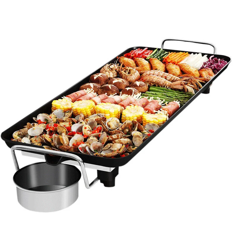 Electric Oven Smokeless Barbecue Machine Korean Multi-function Indoor Baking Pan Iron Plate Pot Rotisserie | Бытовая техника