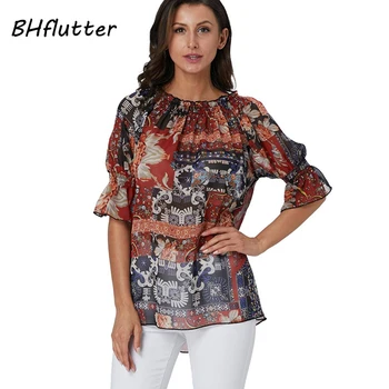 BHflutter Women Summer Tops and Blouses Plus Size 2019 Floral Print Chiffon Shirts Boho Casual Loose Blouse Tunic blusas mujer
BHflutter Women Summer Tops and Blouses Plus Size 2019 Floral Print Chiffon Shirts Boho Casual Loose Blouse Tunic blusas mujer