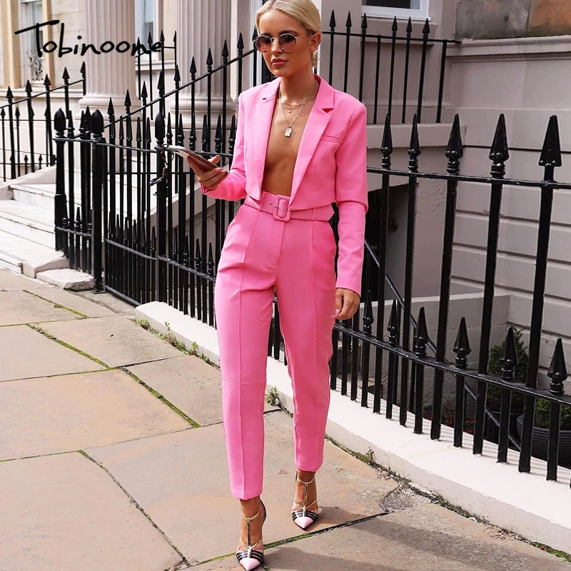 Tobinoone Long Sleeve Jacket And Pants Two Piece Set Nightclub Sexy 2 Piece Set Women Set With Belt Ladies Fashion Outfits 2019
Tobinoone Long Sleeve Jacket And Pants Two Piece Set Nightclub Sexy 2 Piece Set Women Set With Belt Ladies Fashion Outfits 2019