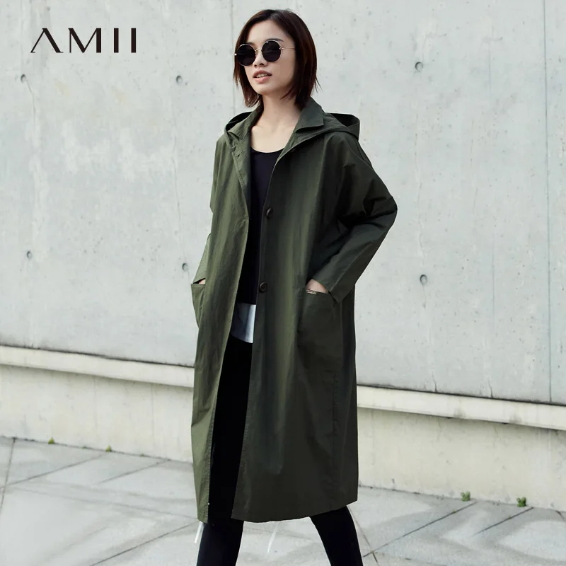 Amii Casual Women 2019 Autumn Trench Coat Ukiyo-e Handmade Crane Embroidery Hooded Long Female Trench Coats
Amii Casual Women 2019 Autumn Trench Coat Ukiyo-e Handmade Crane Embroidery Hooded Long Female Trench Coats