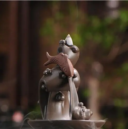 Handmade ceramic incense burner fish big splash backflow Creative incense censer
Handmade ceramic incense burner fish big splash backflow Creative incense censer