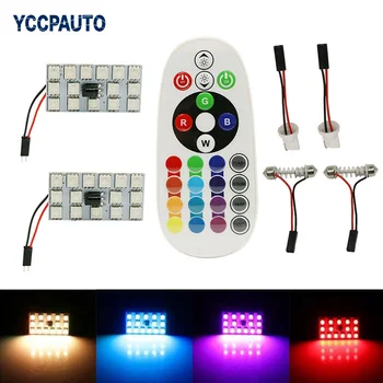 T10 Festoon Dome RGB LED Panel Car Auto Interior Reading Map Lamp Bulb Light 31/36/39/41 mm Remote Control Flash Strobe 16 Color
T10 Festoon Dome RGB LED Panel Car Auto Interior Reading Map Lamp Bulb Light 31/36/39/41 mm Remote Control Flash Strobe 16 Color