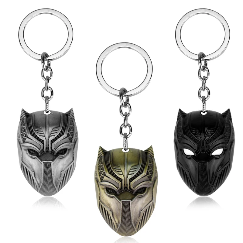 HANCHANG DC Comics Black Panther Keychain Hip Hop Mask Pendant Cosplay Jewelry Car Key Holder Key Ring Chain Chaveiro llaveros
HANCHANG DC Comics Black Panther Keychain Hip Hop Mask Pendant Cosplay Jewelry Car Key Holder Key Ring Chain Chaveiro llaveros