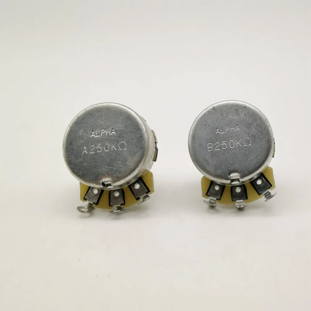 Alpha Potentiometer Guitar volume Tone A250K / B250K Potentiometer Copper shaft Suitable for single coil pickups ST&TL
Alpha Potentiometer Guitar volume Tone A250K / B250K Potentiometer Copper shaft Suitable for single coil pickups ST&TL