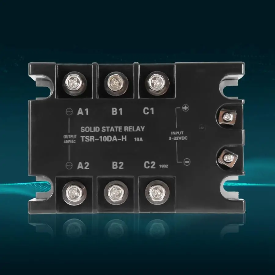 Solid State Relay Module 3-Phase 10A DC-AC Solid State Relay Board SSR Input 3-32VDC Load 24-480VAC TSR-10DA-H voltage relay
Solid State Relay Module 3-Phase 10A DC-AC Solid State Relay Board SSR Input 3-32VDC Load 24-480VAC TSR-10DA-H voltage relay