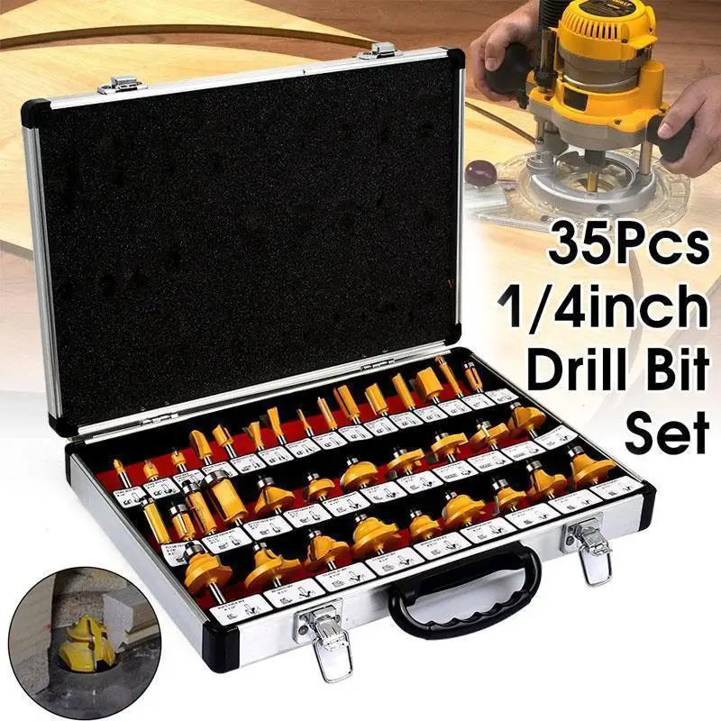 Shank Router Bit Woodworking Rotary Tool Portable Woodworking Cutter Alloy Titanium Bit Hole Cutter Wood Drill Bits
Shank Router Bit Woodworking Rotary Tool Portable Woodworking Cutter Alloy Titanium Bit Hole Cutter Wood Drill Bits