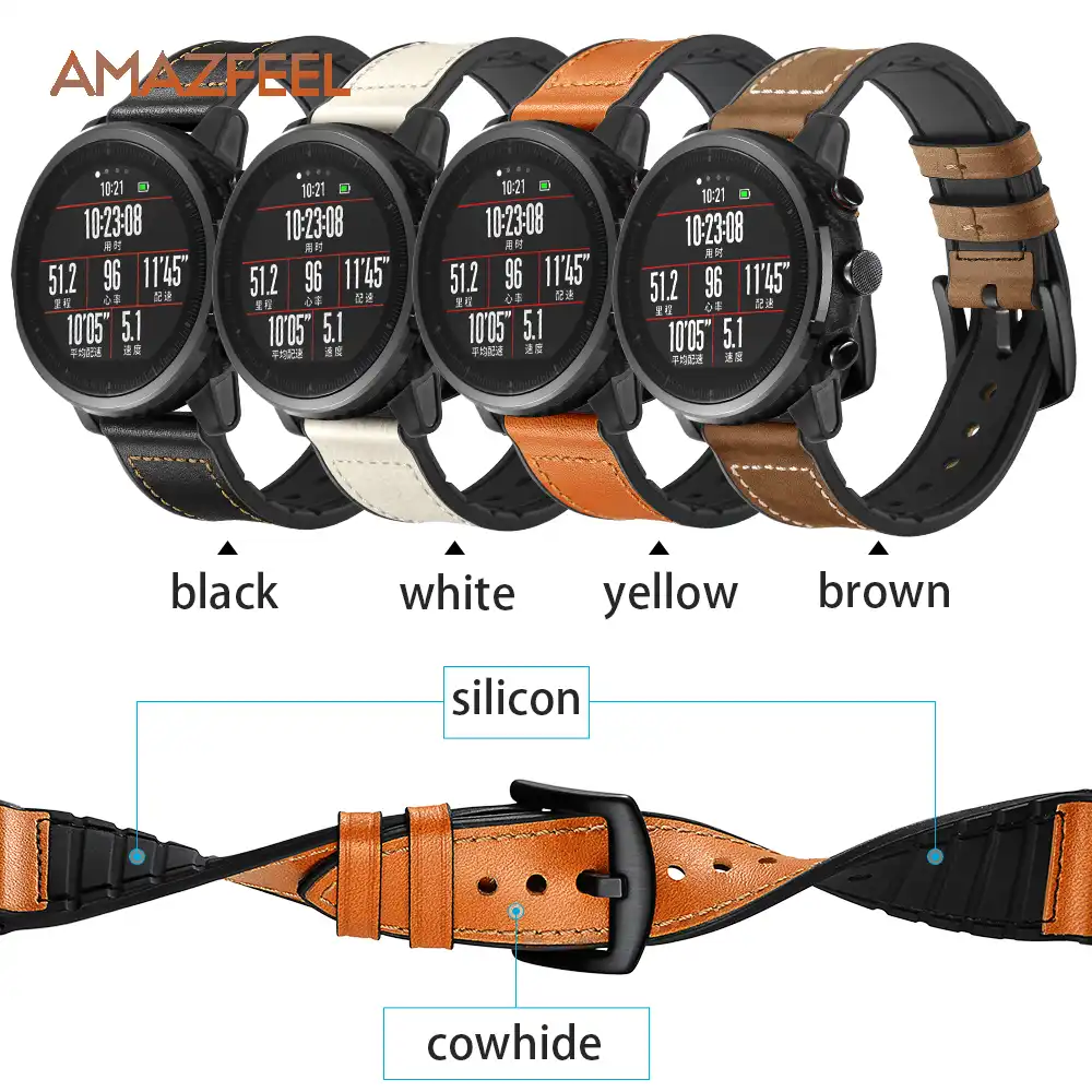 amazfit pace leather strap