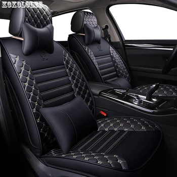 

[kokololee] pu leather car seat covers for rx 460 volvo xc90 skoda kodiaq kia rio 4 toyota corolla car styling auto accessories