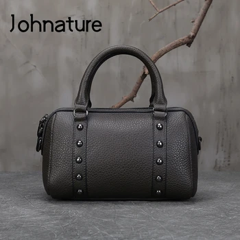 Johnature 2020 New Genuine Leather Pillow Totes Vintage Zipper Soft Silt Pocket Versatile Women Handbags & Crossbody Bags
Johnature 2020 New Genuine Leather Pillow Totes Vintage Zipper Soft Silt Pocket Versatile Women Handbags & Crossbody Bags