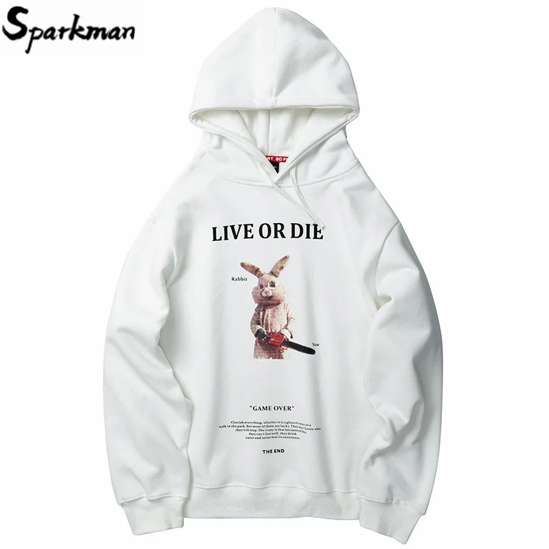 Men Hip Hop Hoodie Sweatshirt Streetwear Funny Rabbit Saw Print Harajuku Hooded Pullover Cotton Autumn 2019 Fashion Loose Hoodie
Men Hip Hop Hoodie Sweatshirt Streetwear Funny Rabbit Saw Print Harajuku Hooded Pullover Cotton Autumn 2019 Fashion Loose Hoodie