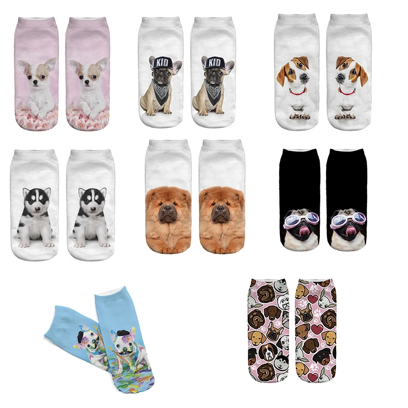 Women Socks 2018 Cute Dog 3D Print Socks Funny Dog Aniaml Theme Low Cut Ankle Socks Polyester Hosiery For Lady Girl
Women Socks 2018 Cute Dog 3D Print Socks Funny Dog Aniaml Theme Low Cut Ankle Socks Polyester Hosiery For Lady Girl