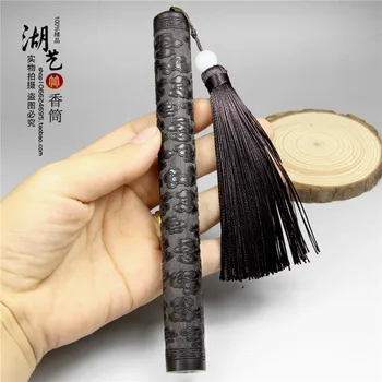 Ebony woodcarvings xiangyun joss stick cylinder with short tassel with fragrant incense seat Incense creative incense tube
Ebony woodcarvings xiangyun joss stick cylinder with short tassel with fragrant incense seat Incense creative incense tube