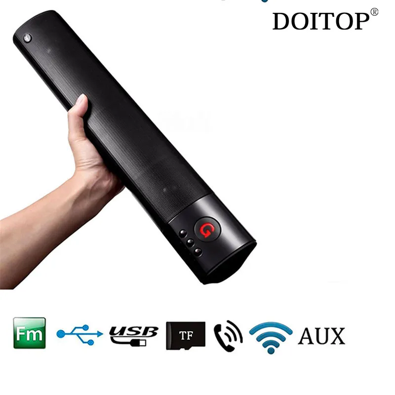 

DOITOP Wireless Bluetooth Speaker HIFI Bass 3D Surround Speaker Subwoofer Stereo Loudspeaker Hands-free Calls Support TF Card FM