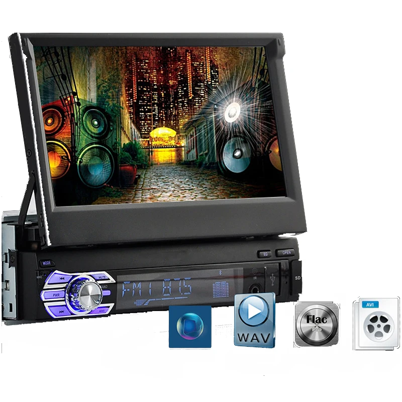Radio Stereo Universal 7 inch slip down Retractabl Touch Screen 1DIN Car Stereo FM only Bluetooth MP5 Music Audio Player
Radio Stereo Universal 7 inch slip down Retractabl Touch Screen 1DIN Car Stereo FM only Bluetooth MP5 Music Audio Player