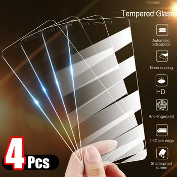 4Pcs Tempered Glass For Xiaomi Redmi Note 7 6 5 8 Pro 6A Screen Protector Protective Glass For Redmi Note 8 7 5 Plus 7A 5A Glass