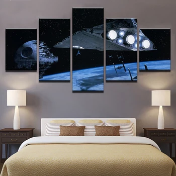 Canvas Painting Modular Death Star Picture Wall Art Home Decoration 5 Panel Star Wars For Living Room Modern Printing Type
Canvas Painting Modular Death Star Picture Wall Art Home Decoration 5 Panel Star Wars For Living Room Modern Printing Type