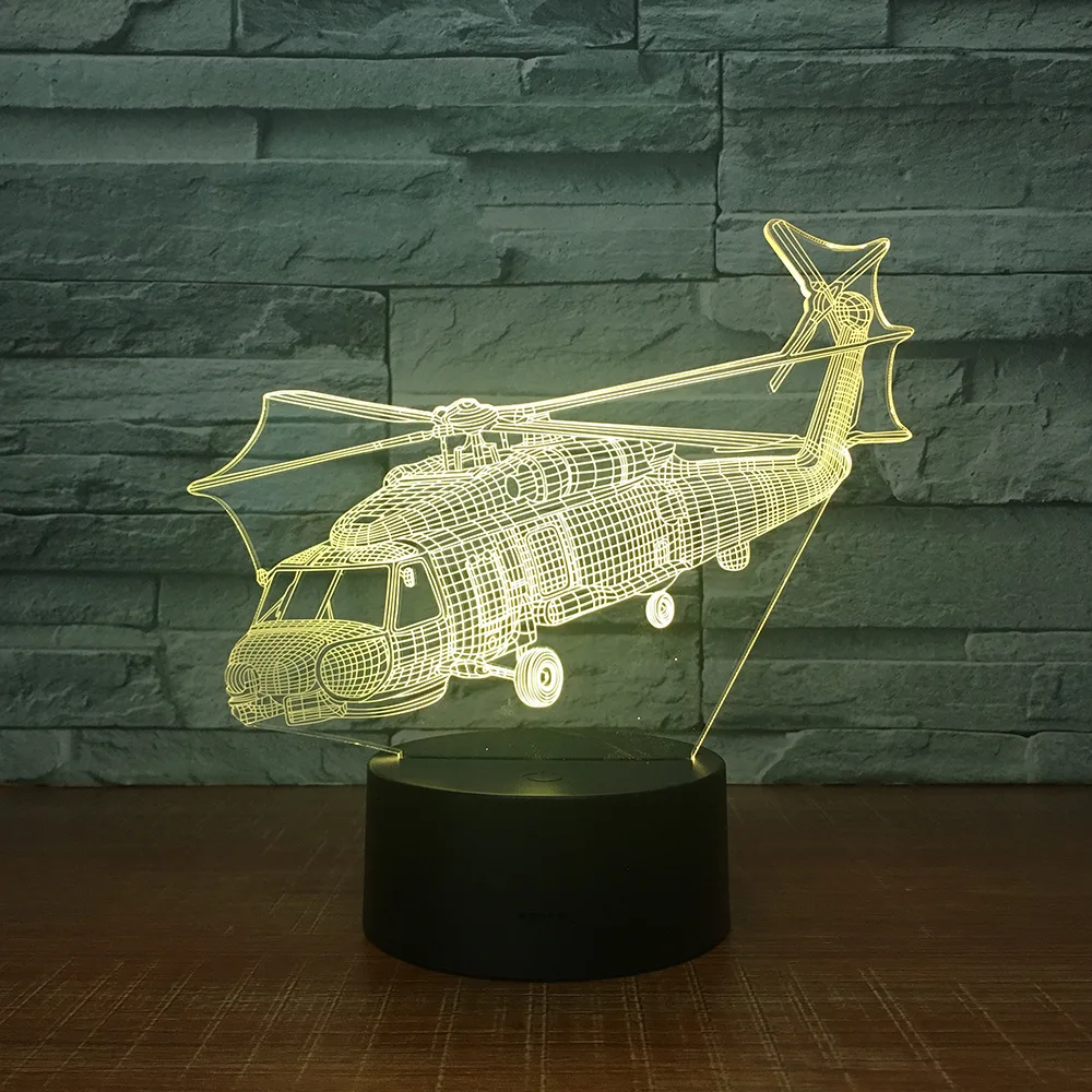 3d visual light led gift table lamp 7 color night light plugged in usb aircraft 2253
3d visual light led gift table lamp 7 color night light plugged in usb aircraft 2253