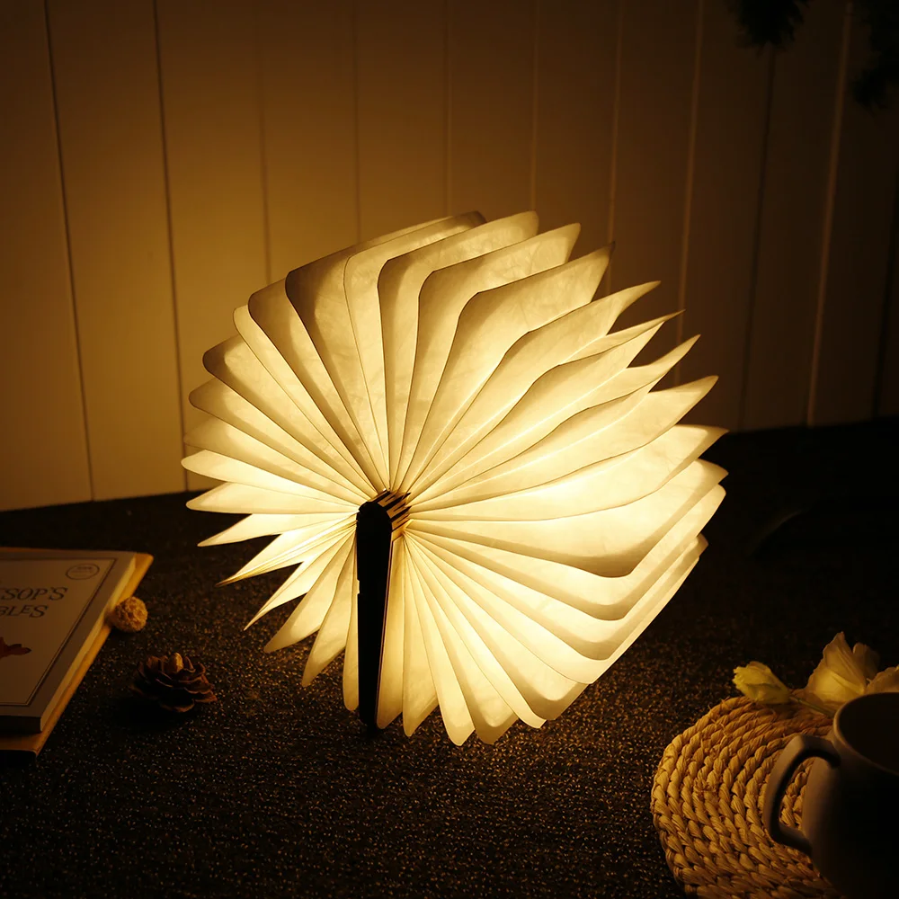 LED Night Light Folding Book Light USB Port Rechargeable Wooden Magnet Cover Home Table Desk Ceiling Decor Lamp White/Warm White
LED Night Light Folding Book Light USB Port Rechargeable Wooden Magnet Cover Home Table Desk Ceiling Decor Lamp White/Warm White