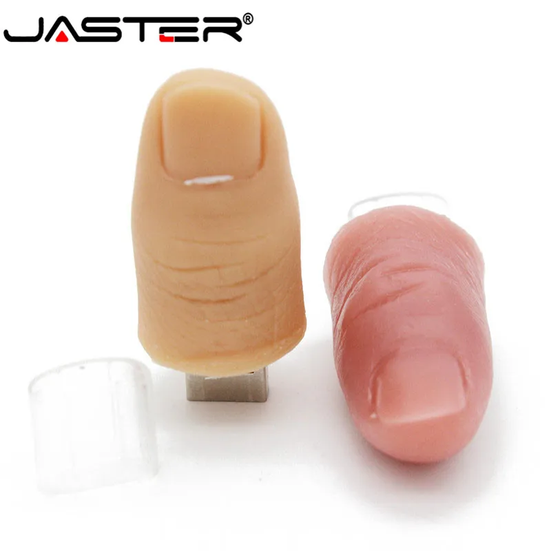 

JASTER USB 2.0 4GB 64GB 16GB 32G thumb first finger USB Flash Drive U Disk Creativo Pendrive Memory Stick Thumb pen drive Gift