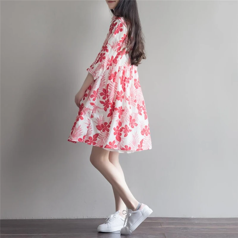 Mferlier Autumn Dress Floral Print Three Quarter Sleeve High Waist A Line Women Shirt Dress Two Pieces
Mferlier Autumn Dress Floral Print Three Quarter Sleeve High Waist A Line Women Shirt Dress Two Pieces