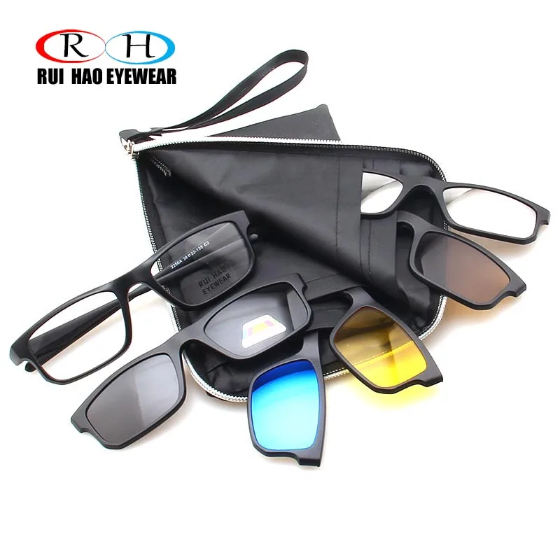 Fashion Eyeglasses Frame and 5 Sunglasses Clip on Optical Prescription Glasses Frames Men Women Leisure Eyewear Frame Design
Fashion Eyeglasses Frame and 5 Sunglasses Clip on Optical Prescription Glasses Frames Men Women Leisure Eyewear Frame Design
